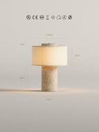 Auríe Portable Lamp | Travertine