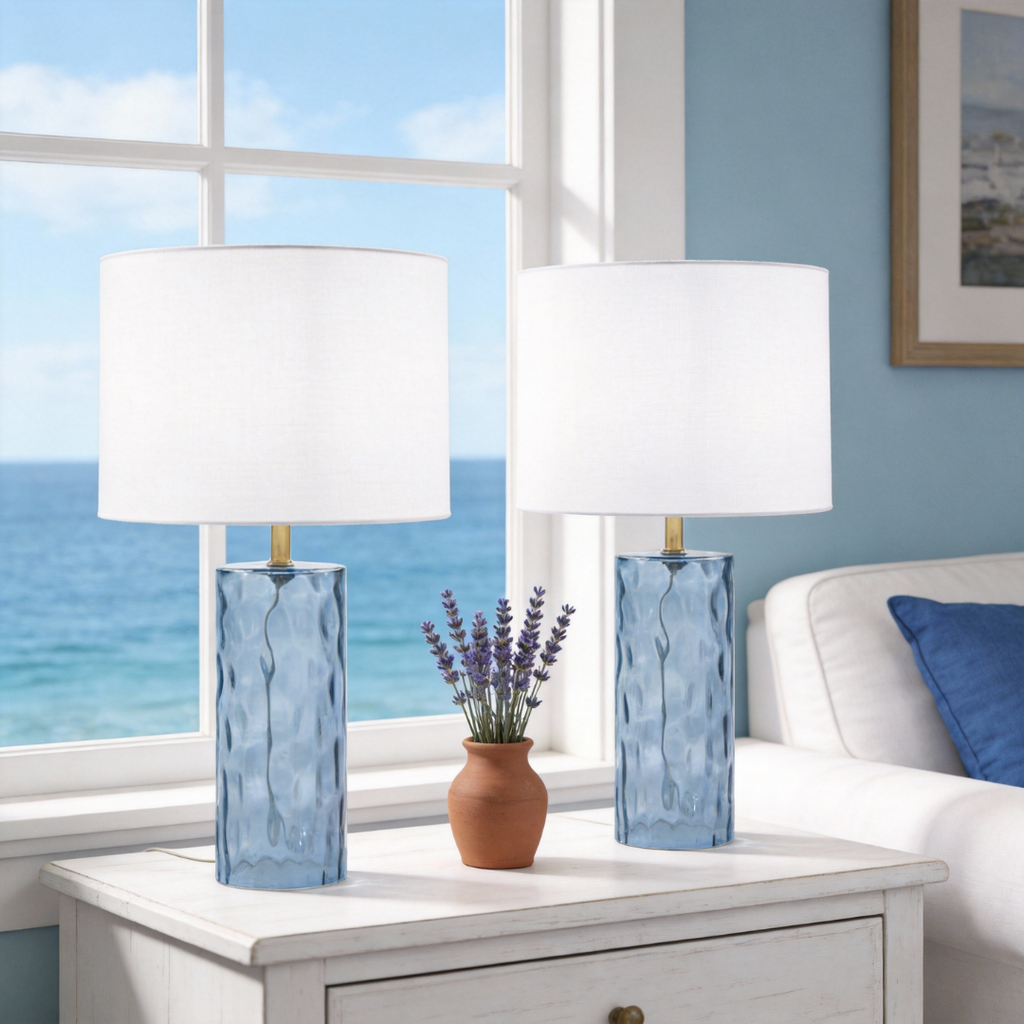 Lampe de table en verre Deniz (lot de 2)