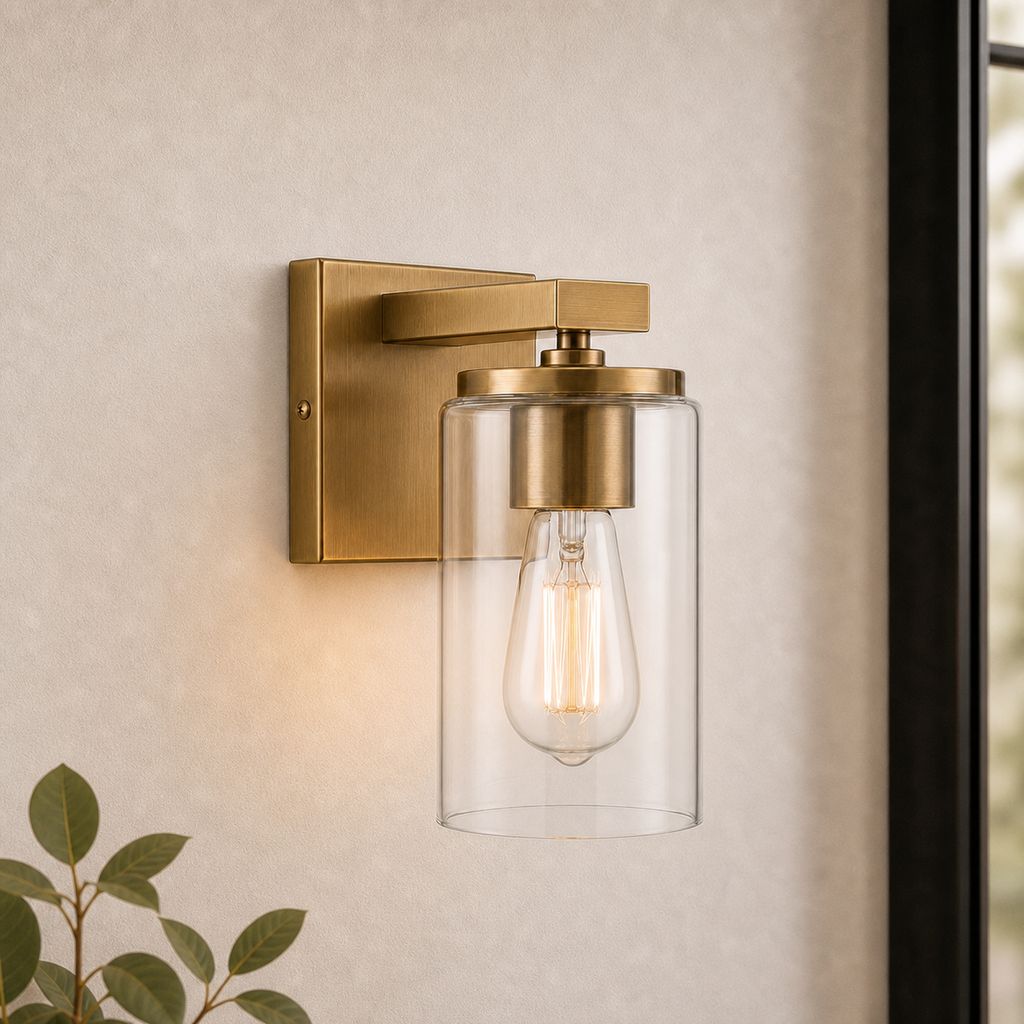 Applique de salle de bain MERIDIAN - 1 lumière — Éclairage de miroir de salle de bain résistant aux éclaboussures