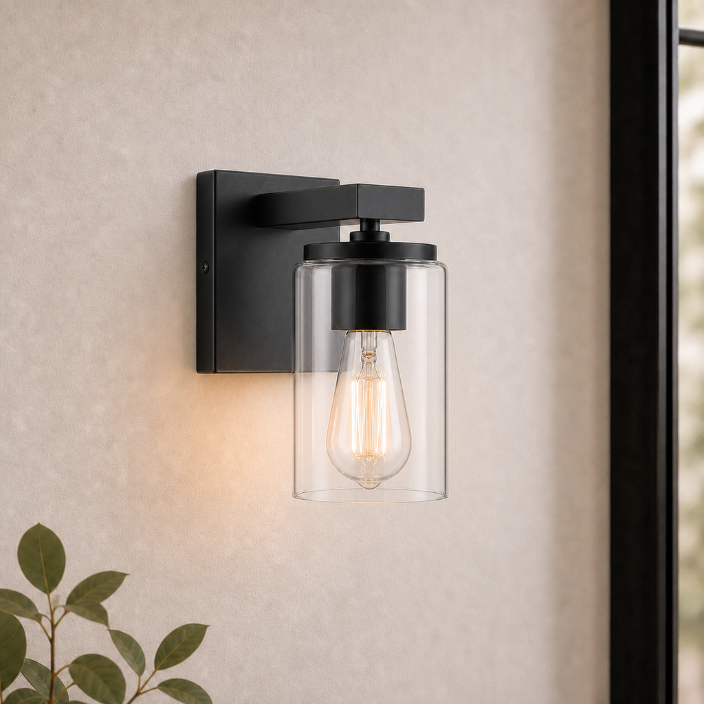 Applique de salle de bain MERIDIAN - 1 lumière — Éclairage de miroir de salle de bain résistant aux éclaboussures