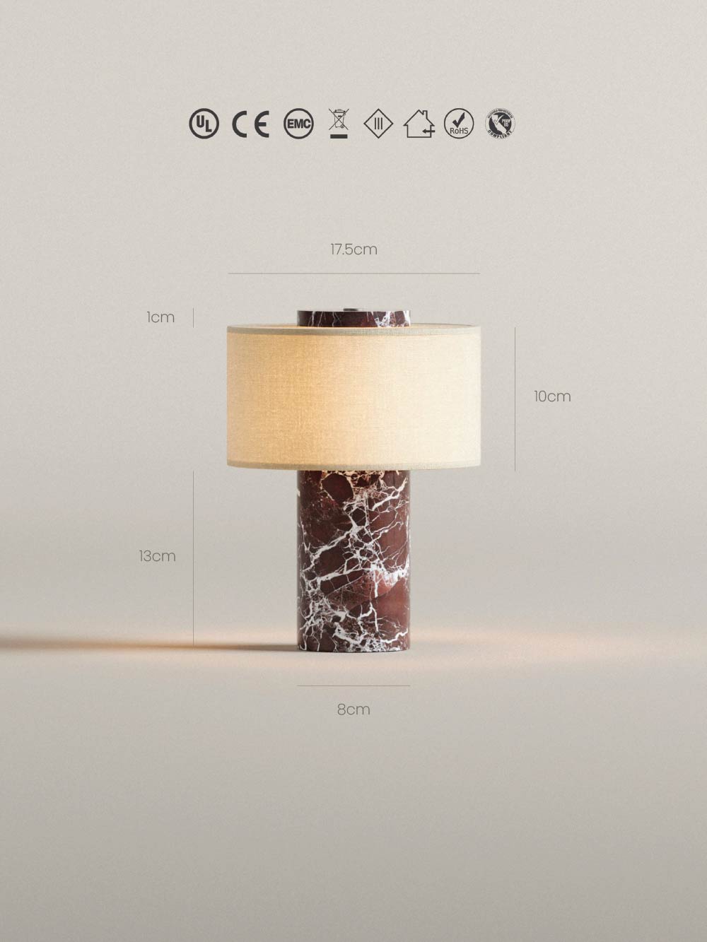 Auríe Portable Lamp | Rosso Levanto