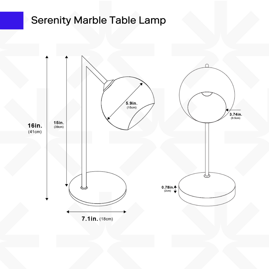 Lampe de table Serenity en marbre