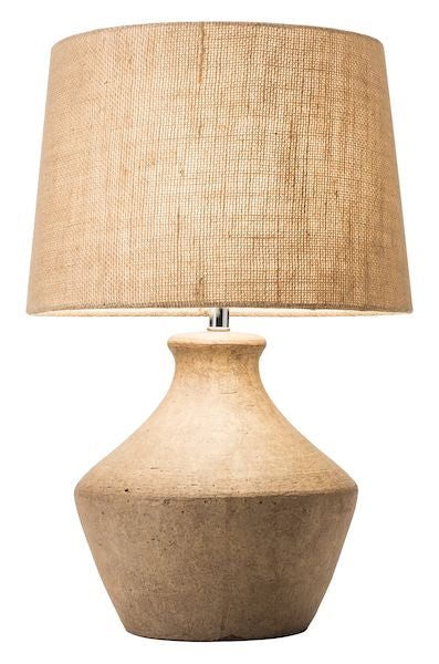 LAMPE À BASE BRUTE EN TERRE CUITE