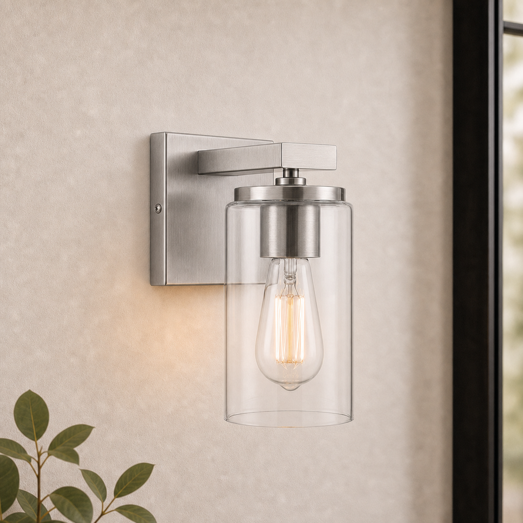 Applique de salle de bain MERIDIAN - 1 lumière — Éclairage de miroir de salle de bain résistant aux éclaboussures